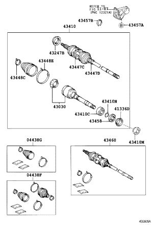 Front Right CV Axle Shaft 43410-07030 for Toyota Pronard