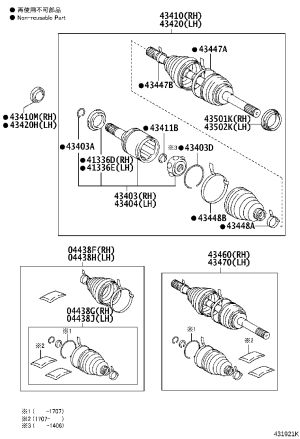 Front Axle (Left) 43430-60071 for Toyota Land Cruiser