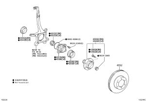 Front Brake Disc (Right) 43512-60191 for Toyota 4RUNNER