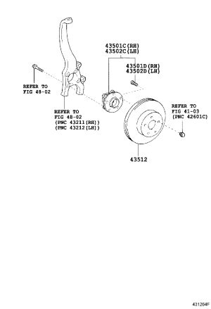 Front Wheel Hub Assembly with Bearing 43550-0N010 for Toyota Crown