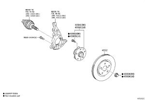 Front Brake Disc Right 43512-33150 for Toyota C-HR