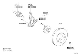 Front Brake Disc Right 43512-76010 for Lexus ES350