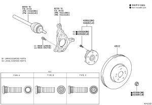 Front Brake Disc 43512-F4030 for Toyota AVALON