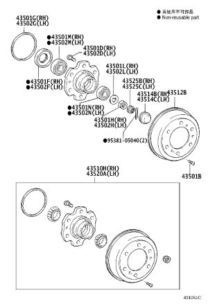 Front Wheel Oil Seal 90311-68002 for Toyota Coaster