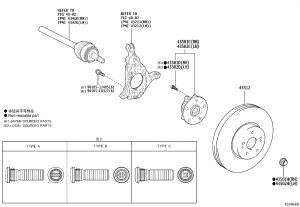 Front Brake Disc (Right) 43512-06170 for Toyota C-HR