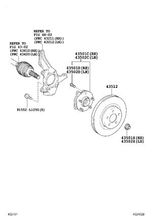Front wheel hub assembly with bearing (right) 43550-42020 for Toyota ZELAS