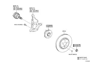 Front Wheel Hub Assembly with Bearing 43550-48040 for Toyota Alphard
