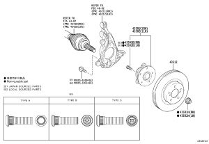 Rear Half Shaft Nut 90177-C0004 for Toyota AVALON
