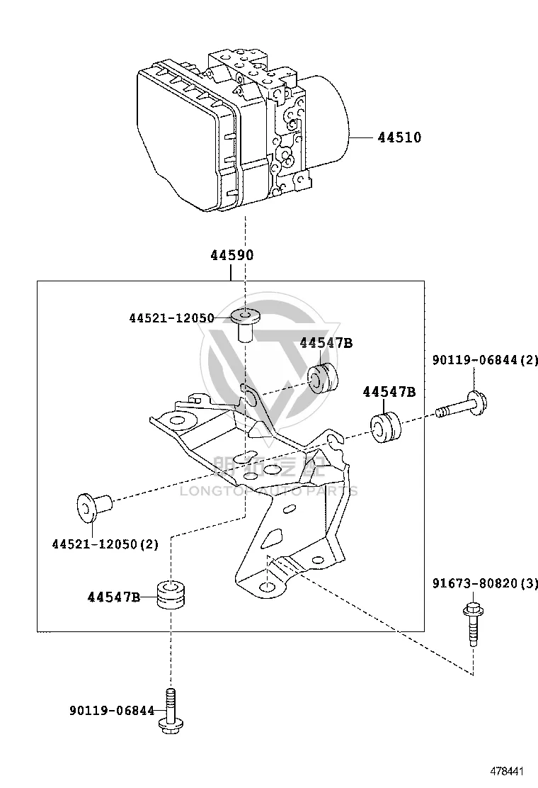 ABS Pump Bracket 44590-33160 for Lexus ES