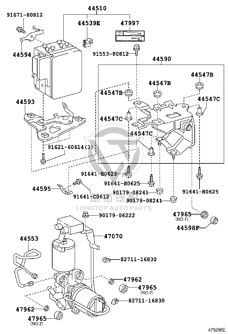 Brake Booster Pump 47070-50040 for Lexus LS460
