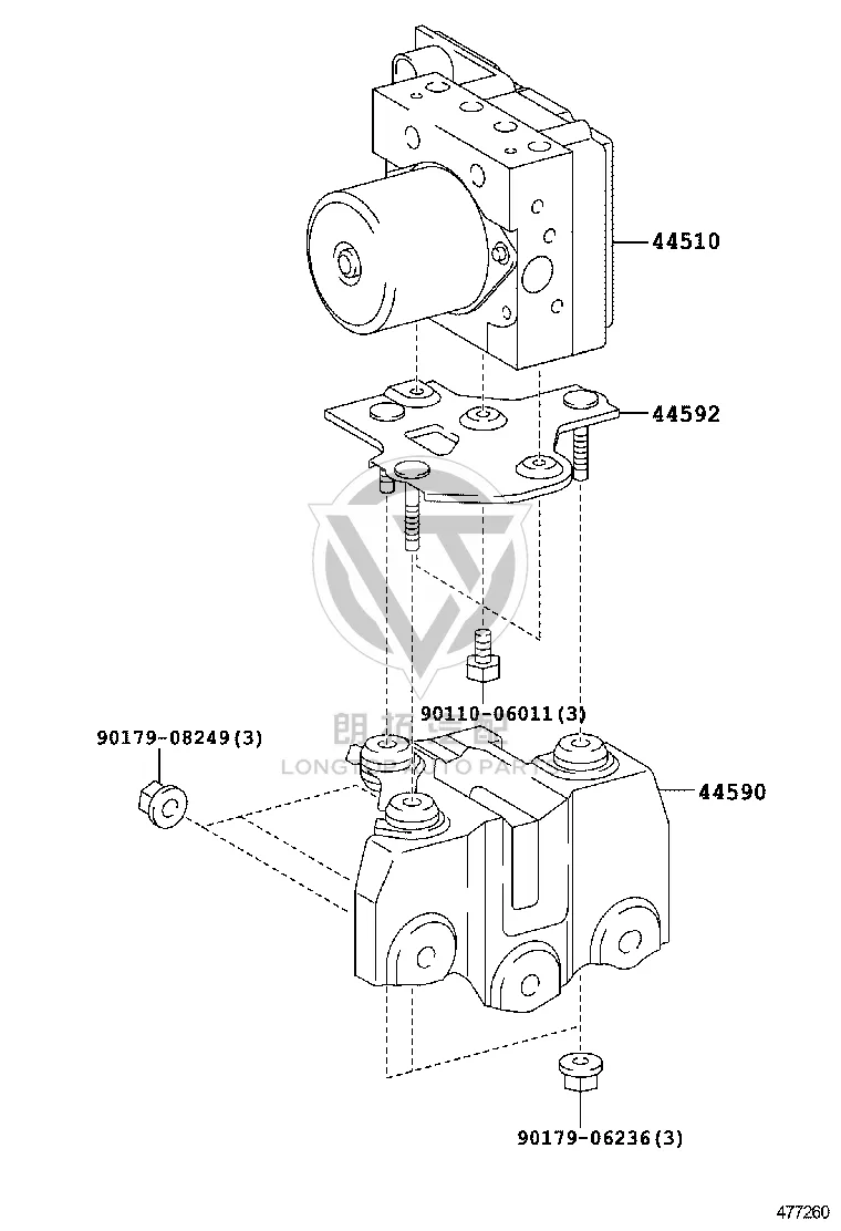 ABS Pump Assembly 44050-58120 for Toyota Alphard