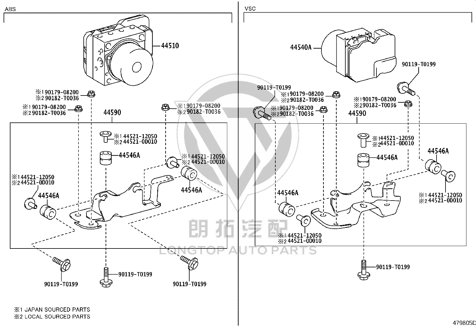 ABS Pump Assembly 44050-71670 for Toyota Fortuner