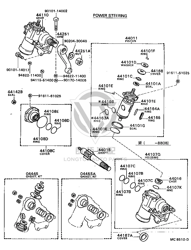 Steering Gear 44110-36270 for Toyota Coaster