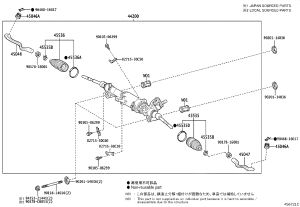 Steering Rack Outer Tie Rod End 45464-30100 for Toyota Crown