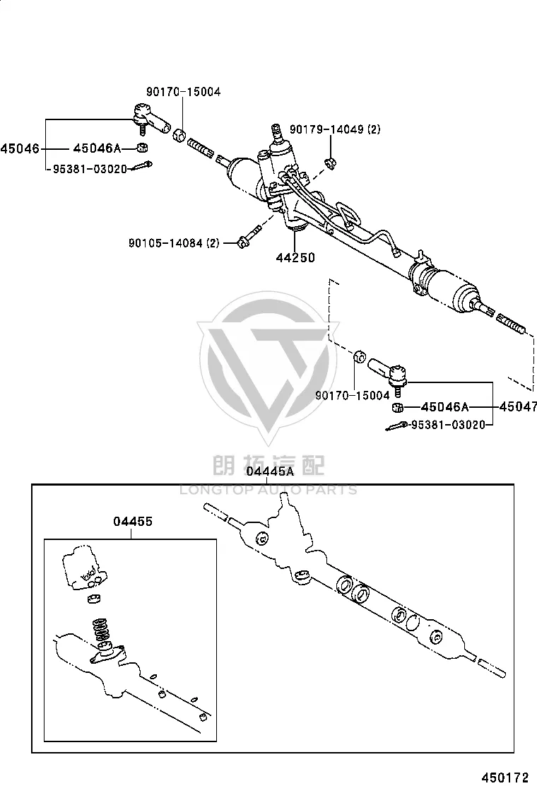 Steering Gear 44250-33192 for Toyota Camry