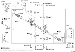Steering Gear 44250-33710 for Lexus ES350