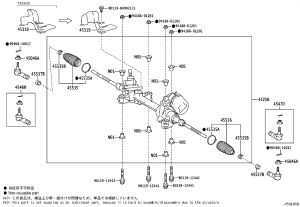 Steering Gear 44250-78020 for Lexus NX Series