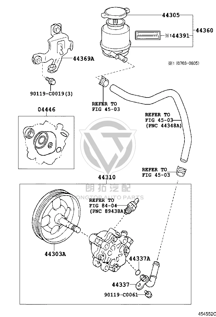 Power Steering Pump 44310-06171 for Toyota Camry