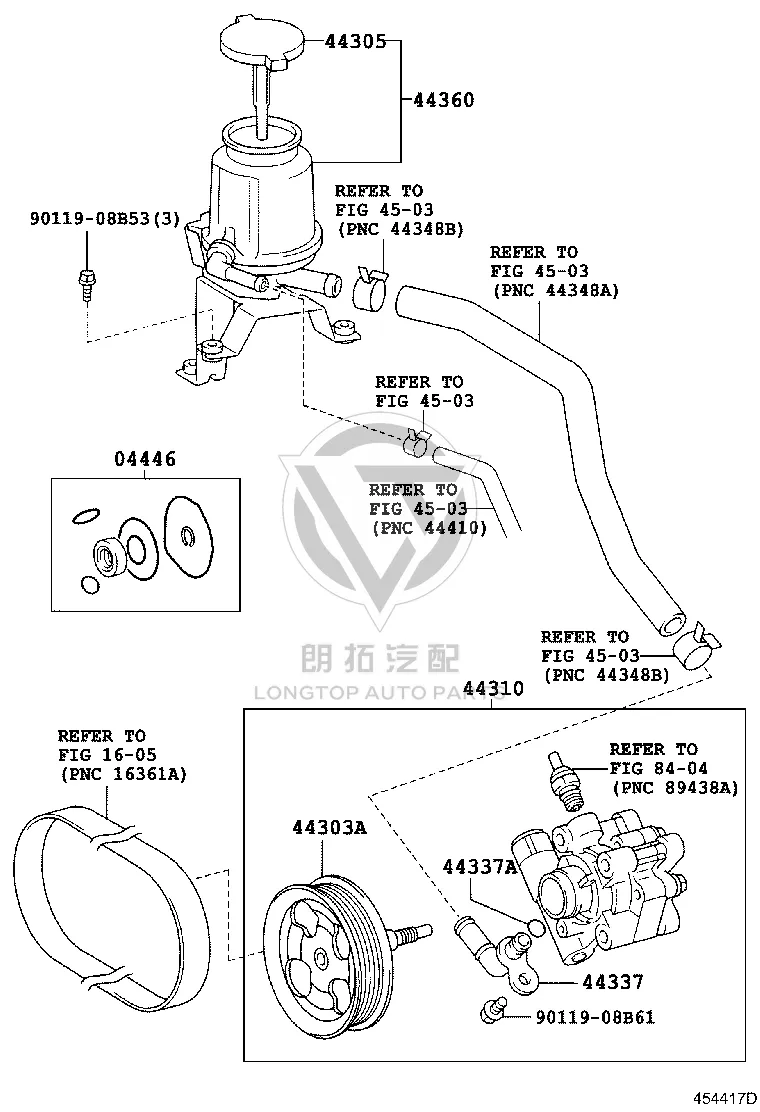 Power Steering Pump 44310-35660 for Toyota 4RUNNER
