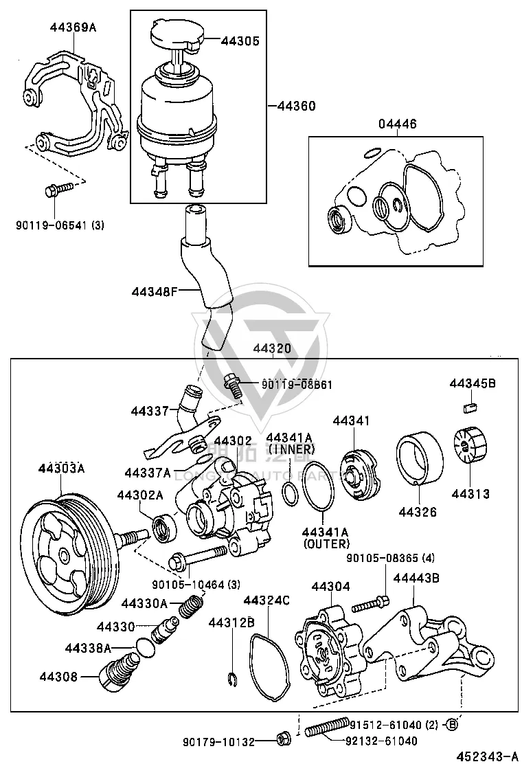 Power Steering Pump 44310-50070 for Toyota Celsior