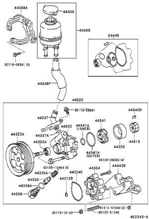 Power Steering Pump 44310-50070 for Toyota Celsior