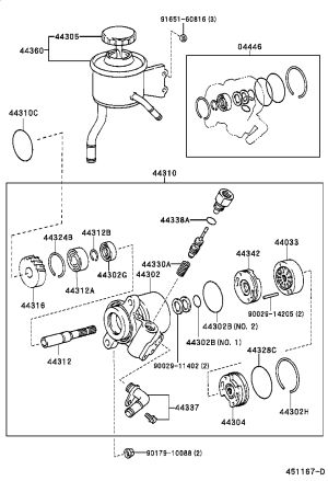 Power Steering Pump 44310-60400 for Toyota Land Cruiser