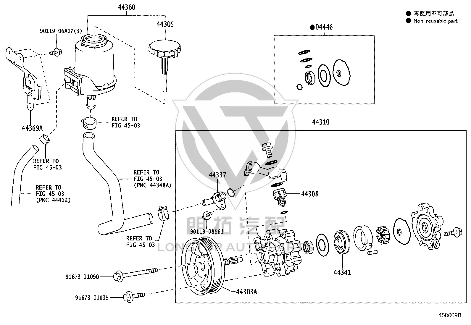 Power Steering Pump 44310-60720 for Toyota Land Cruiser
