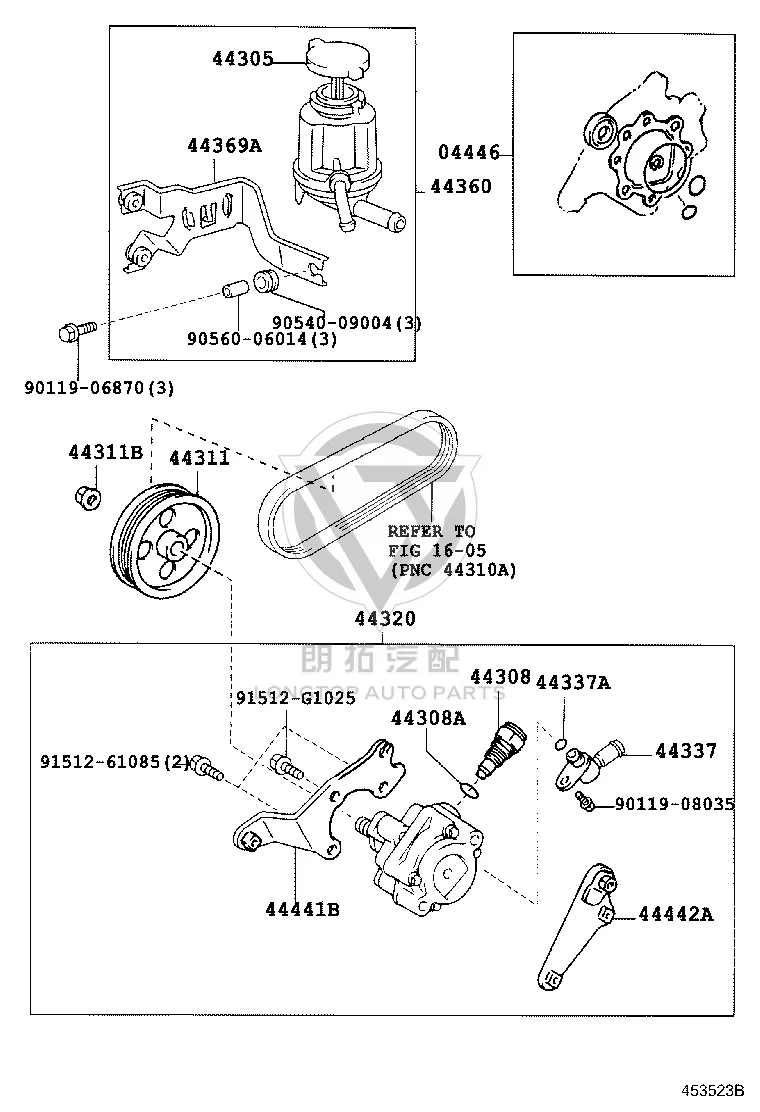 Power Steering Pump 44320-48040 for Toyota Highlander