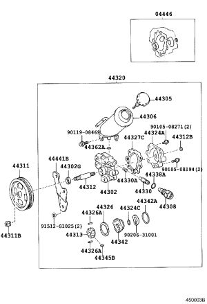Power Steering Pump 44320-60260 for Toyota Land Cruiser