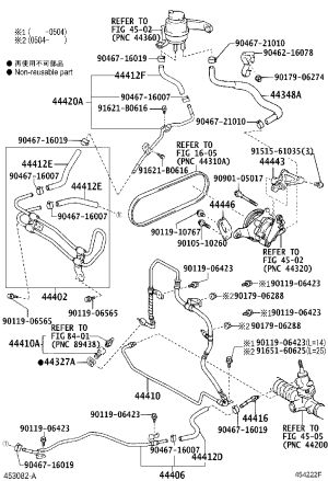 Oil Return Hose 44412-58050 for Toyota Alphard