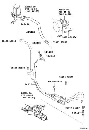 Steering Assist Pump Oil Outlet Pipe 44410-35691 for Toyota 4RUNNER
