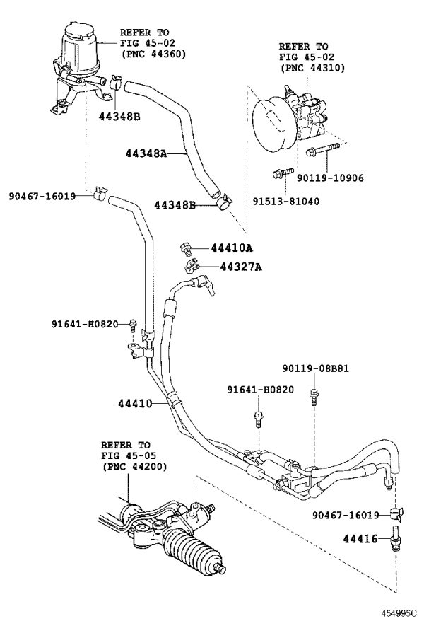 Steering Assist Pump Outlet Pipe 44410-35790 for Toyota FJ CRUISER