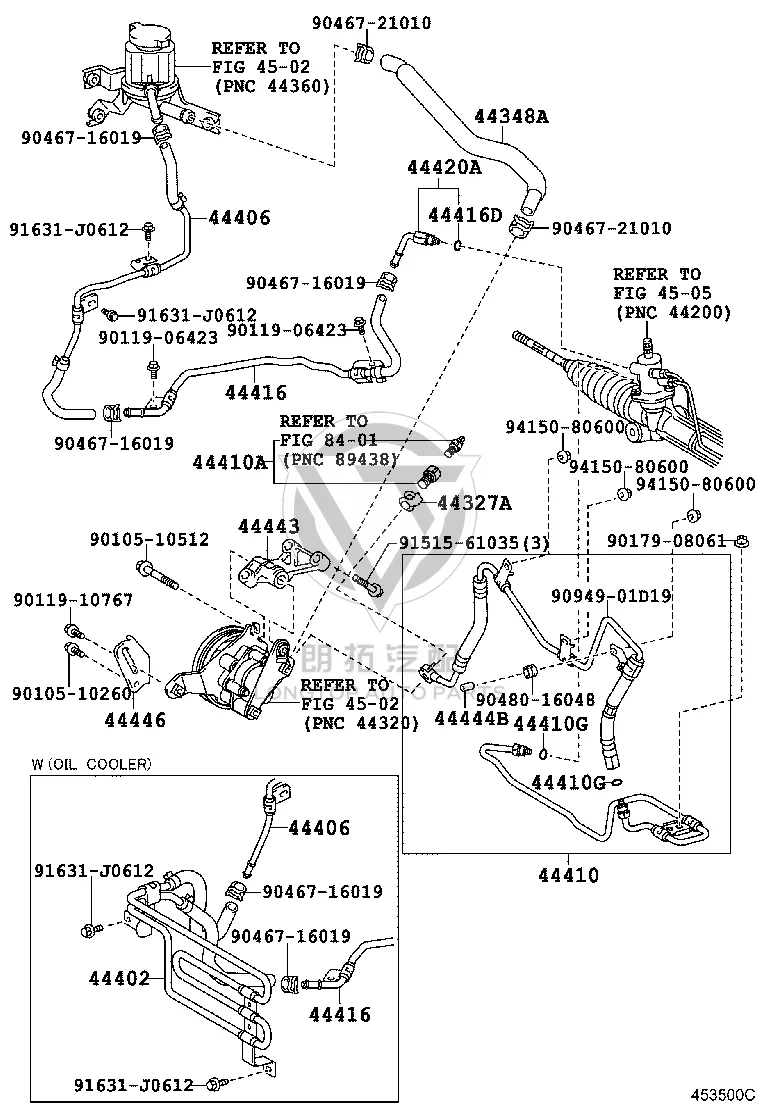 Power Steering Pressure Hose 44420-48080 for Lexus RX300