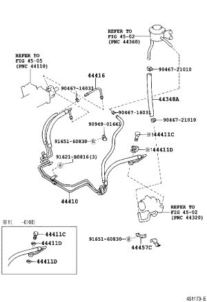 Power Steering Pressure Hose 44410-60480 for Toyota Land Cruiser