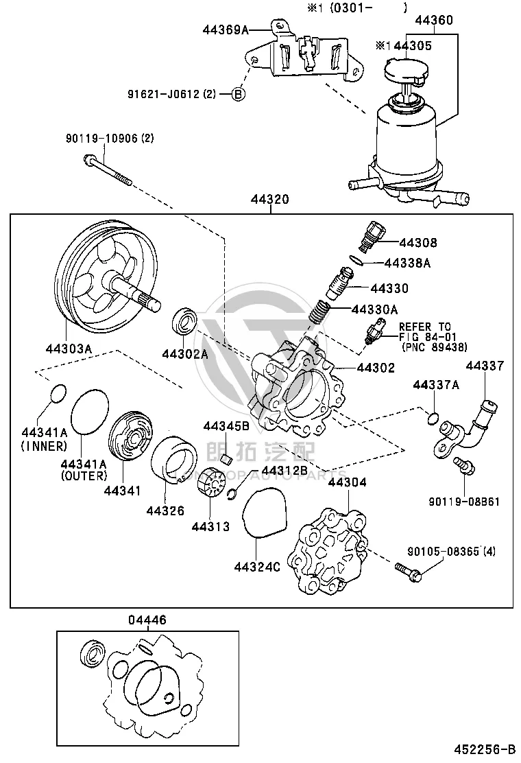 Power Steering Pump Oil Reservoir 44360-42030 for Toyota RAV4