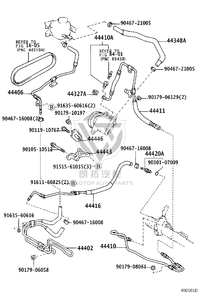 Power Steering Pressure Hose 44416-33100 for Lexus ES300
