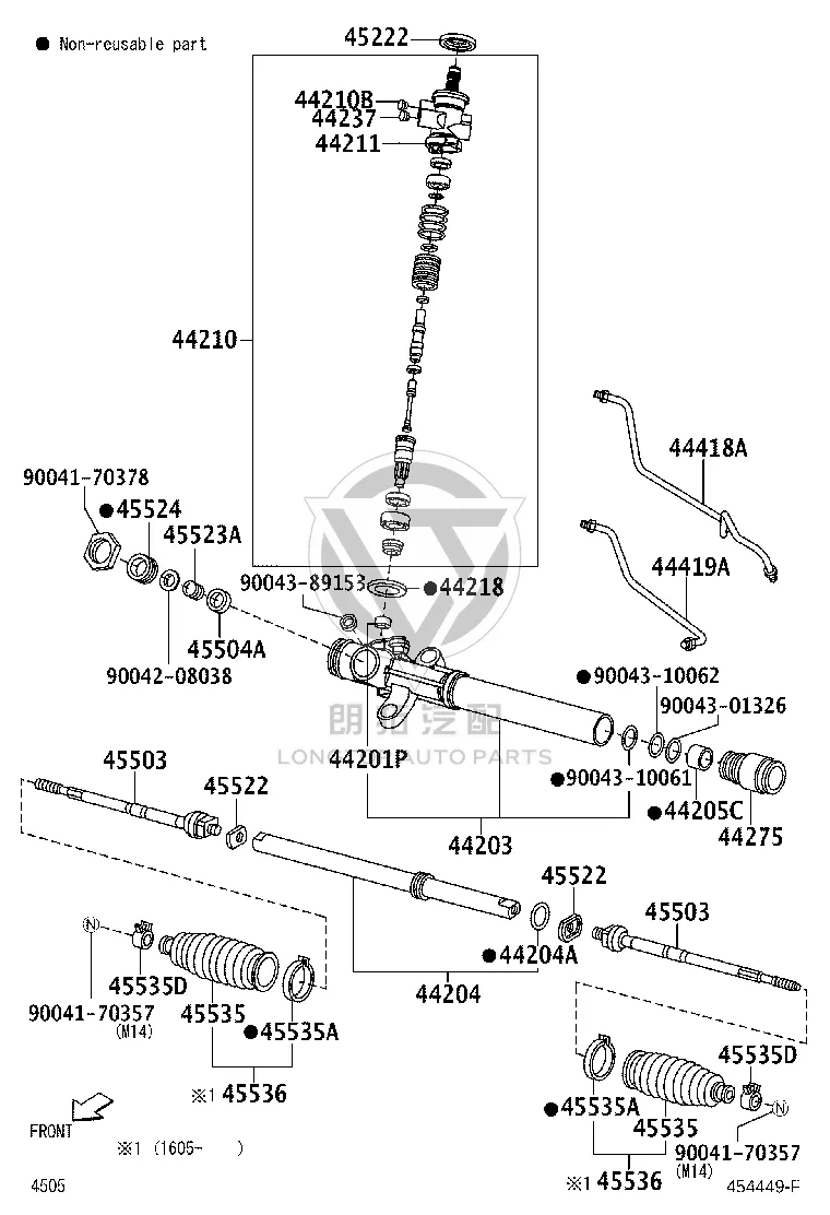 Steering Rack Bushing 44491-87403 for Toyota RUSH