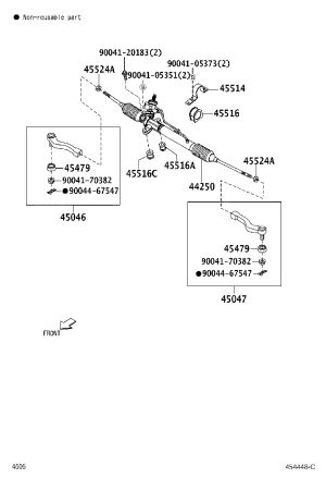 Nut 44494-87402 for Toyota RUSH