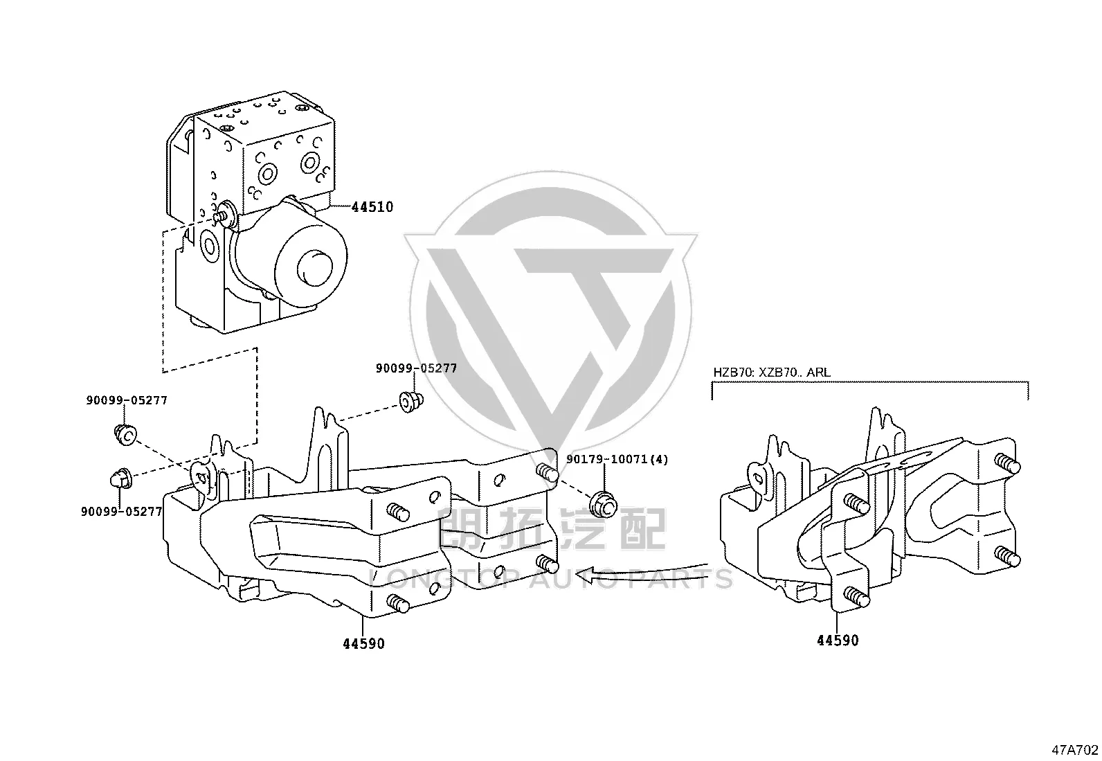 ABS Pump Assembly 44510-36050 for Toyota Coaster