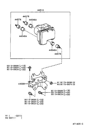 Brake Actuator Cushion Bolt 44578-52010 for Toyota Yaris