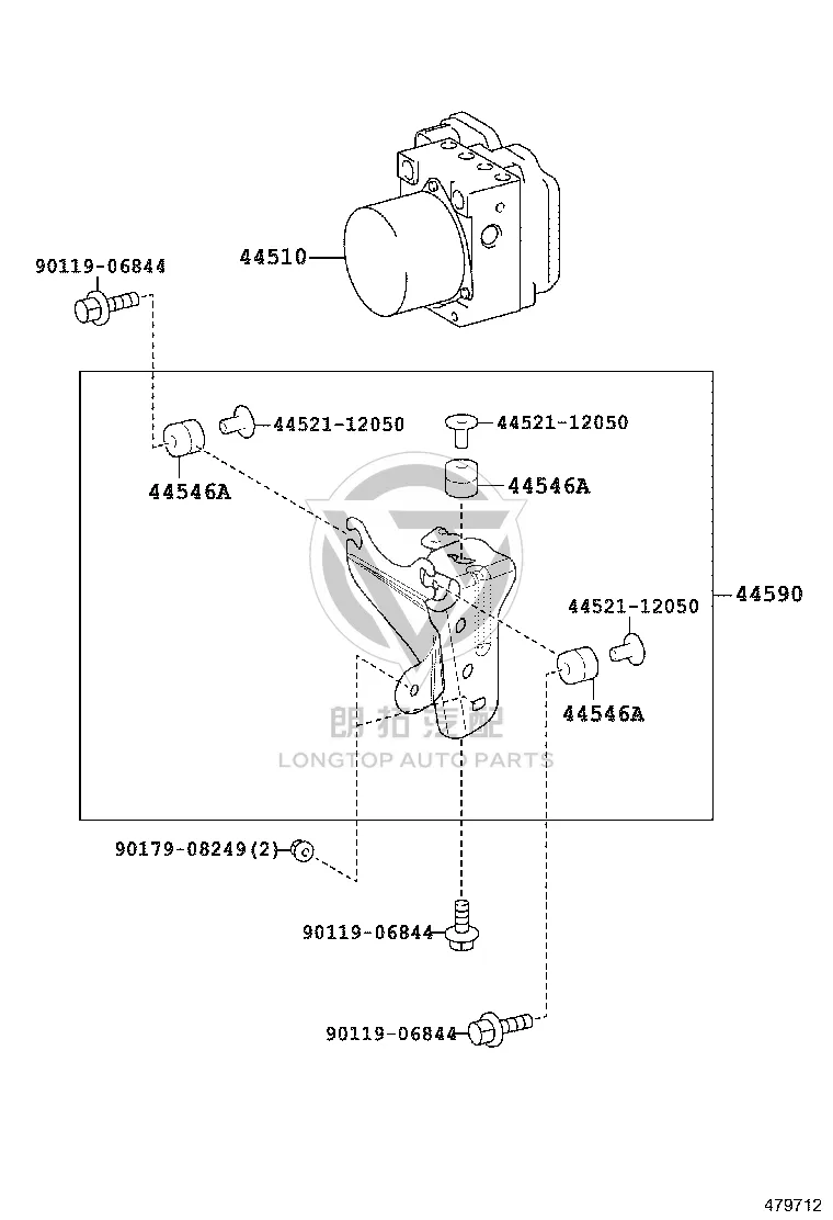 ABS Pump Bracket 44590-58050 for Toyota Alphard