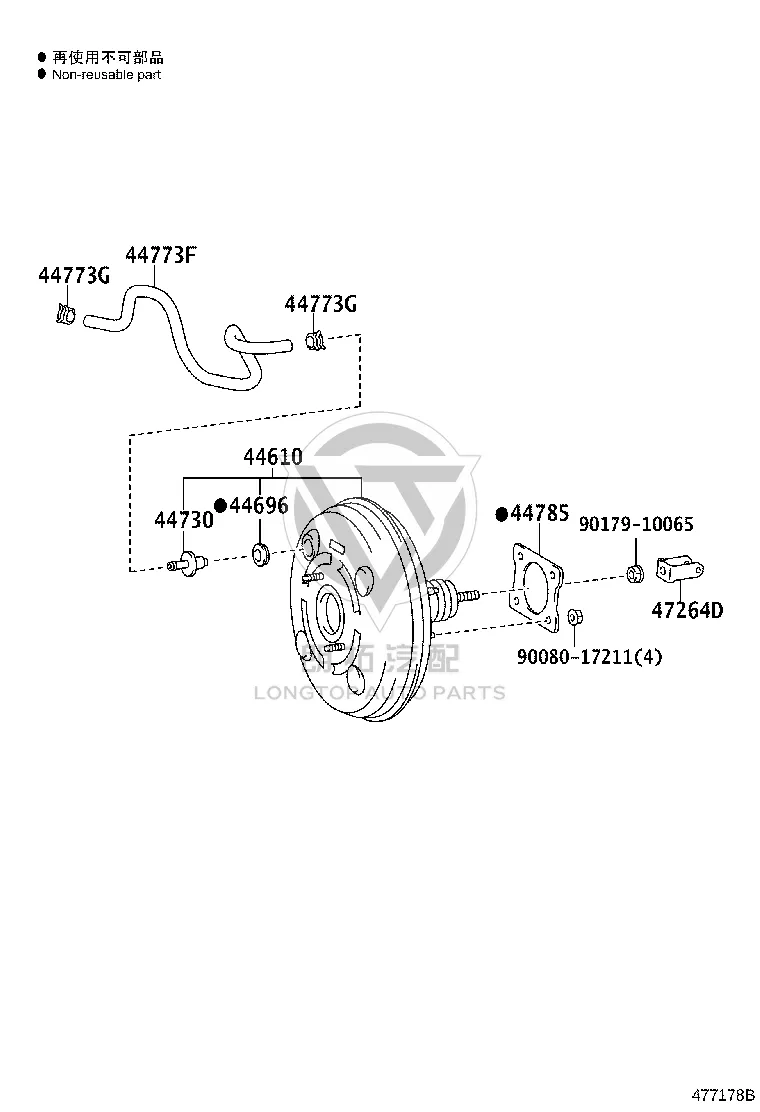 Brake Booster 44610-08090 for Toyota Sienna