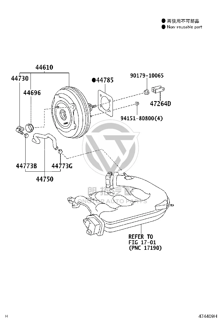 Brake Booster 44610-30A30 for Lexus GS