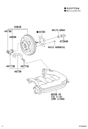 Brake Booster 44610-30A30 for Lexus GS