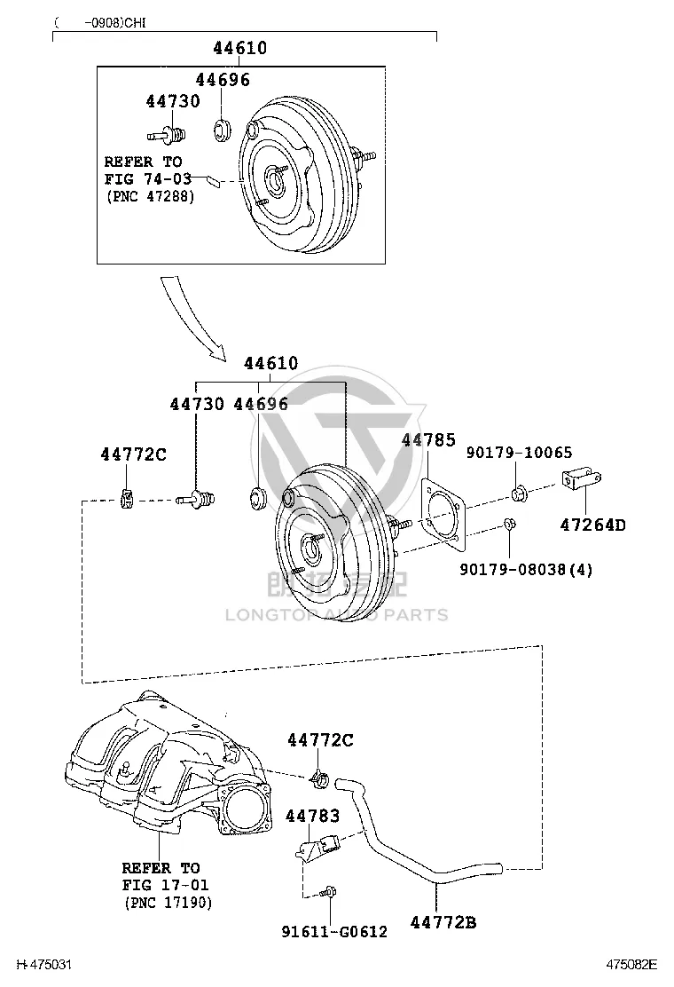 Brake Booster 44610-33771 for Lexus ES240