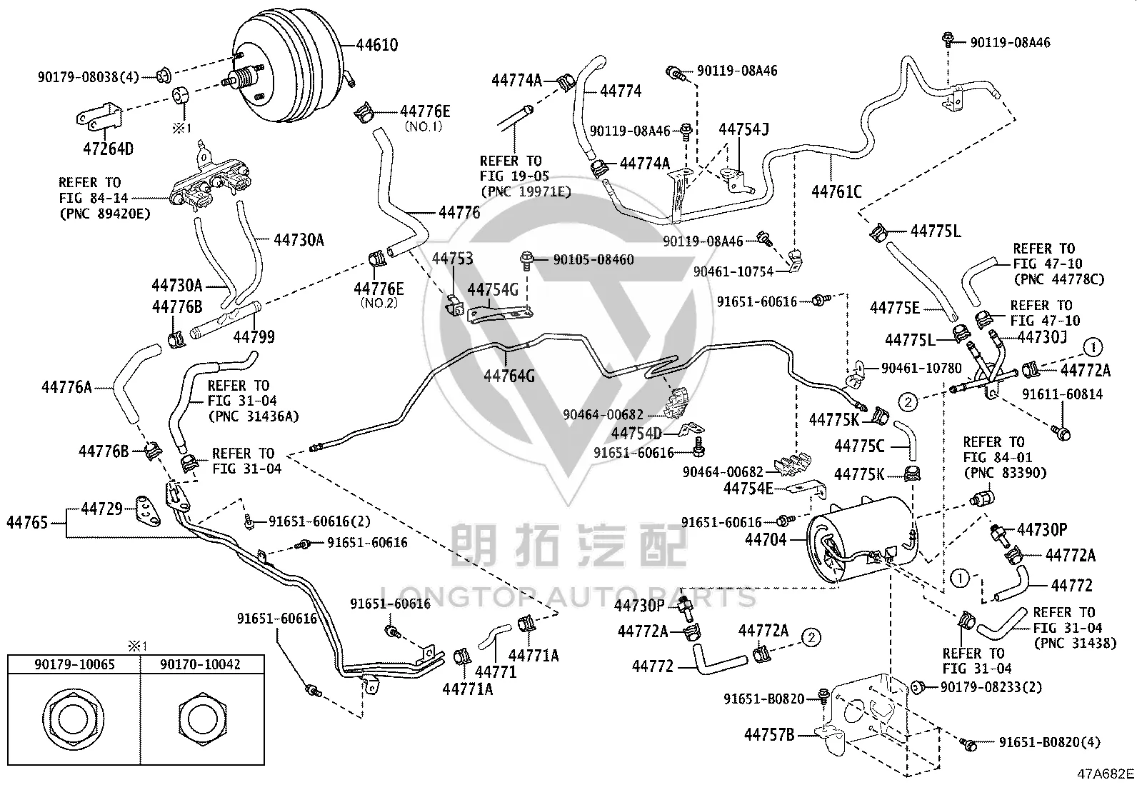 Brake Booster 44610-36630 for Toyota Coaster