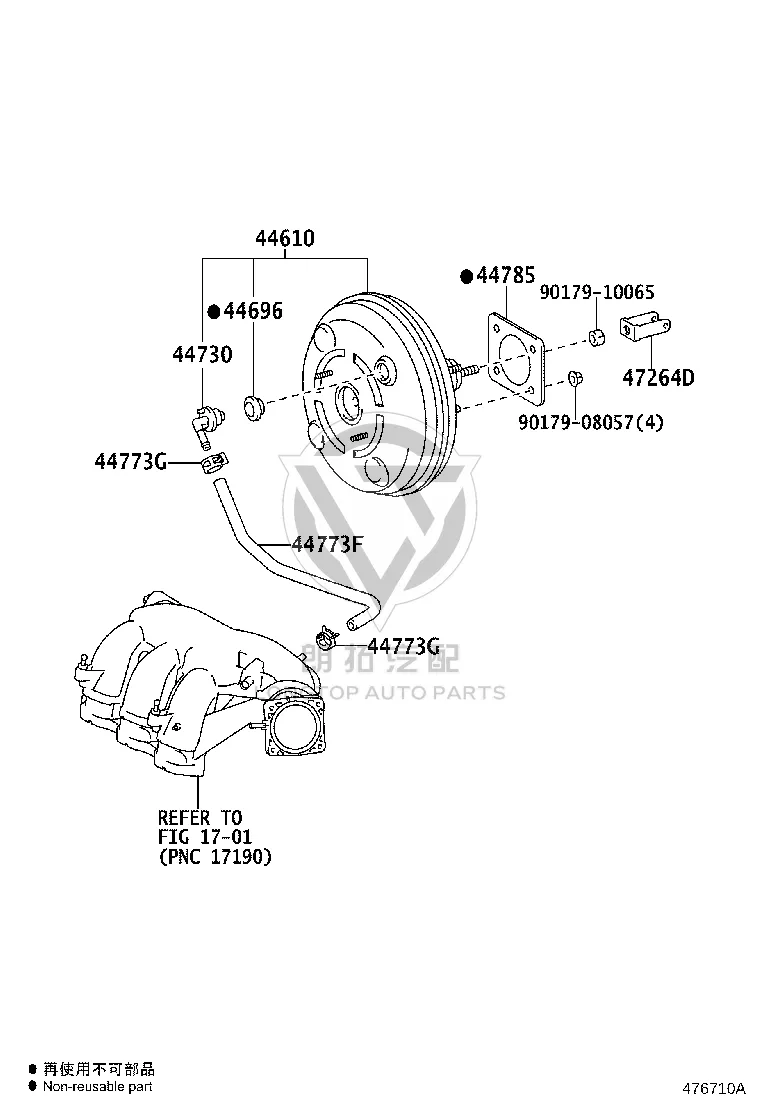 Brake Booster 44610-48331 for Lexus RX270