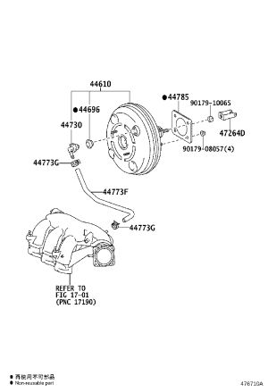Brake Booster 44610-48331 for Lexus RX270