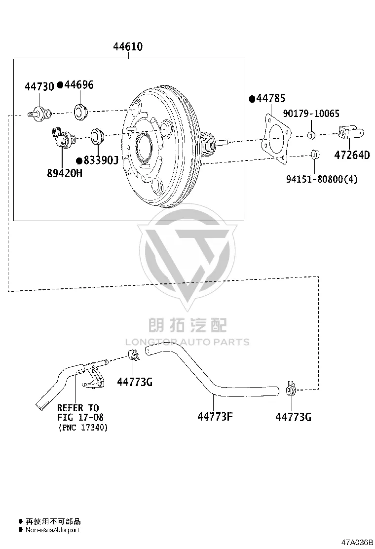 Brake Booster 44610-48451 for Lexus RX Series