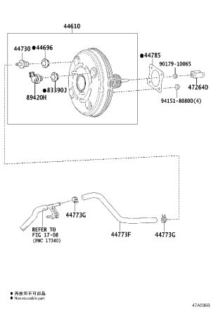 Brake Booster 44610-48451 for Lexus RX Series